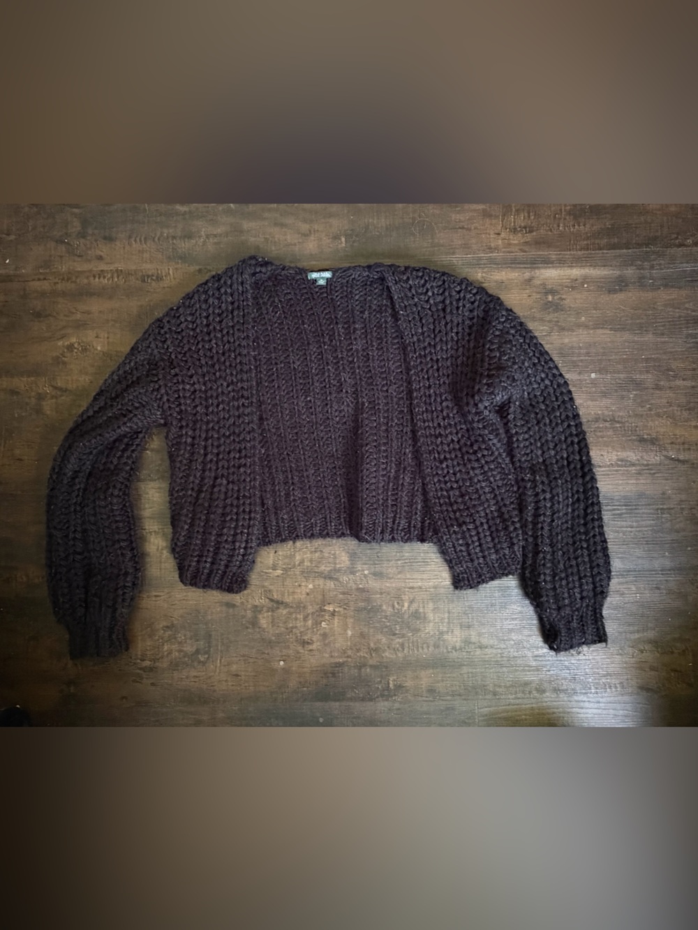 wild fable Chunky Knit Cardigan Sweater - Black